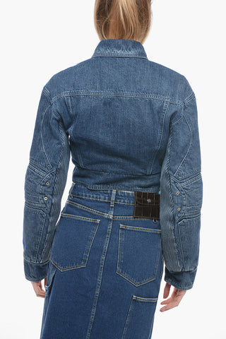 Jeansjacke MOTORCYCLE im Crop-Biker-Fit