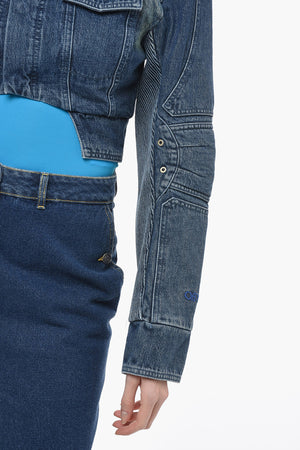 Jeansjacke MOTORCYCLE im Crop-Biker-Fit