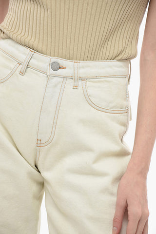 Bleached Wash Straight Fit Jeans
