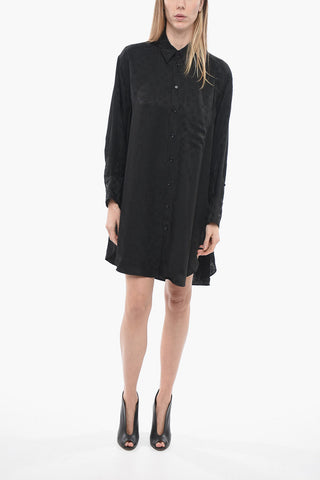 Monogram Shirt Dress with Breast Pocket