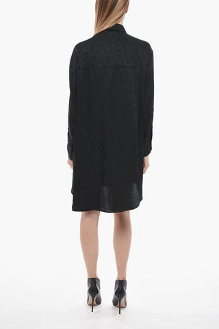 Monogram Shirt Dress with Breast Pocket