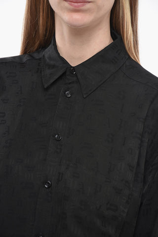 Monogram Shirt Dress with Breast Pocket