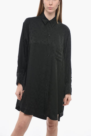 Monogram Shirt Dress with Breast Pocket