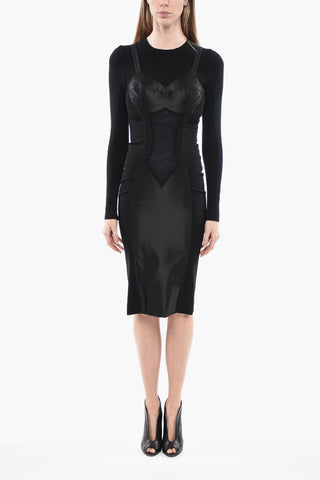 Lingerie Design Long-sleeved Sheath Dress