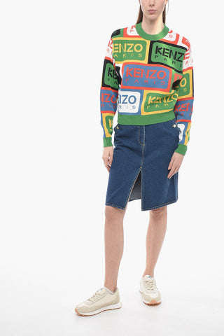Maglia in Cotone PARIS LABEL con Motivo Monogram
