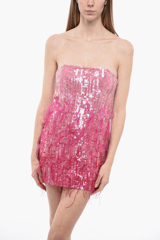 Minidress ANASTASIA Strapless In Paillettes
