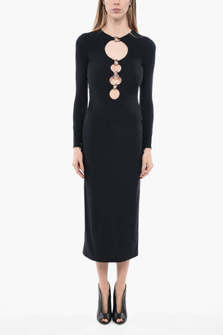 Cut-Out Sheath Dress CORINNE with Metal Rings