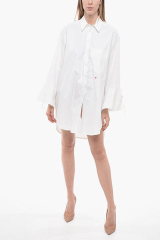 Oversize Shirt Dress With Bell Sleeves