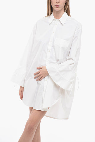 Oversize Shirt Dress With Bell Sleeves