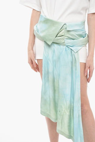 Tee Dress EXACTLY THE OPPOSITE with Draped Satin Skirt