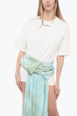 Tee Dress EXACTLY THE OPPOSITE with Draped Satin Skirt