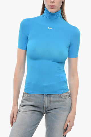 Top Elasticizzato STAMP A Collo Alto