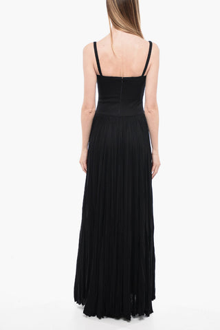 Maxidress in Denim con Gonna Sheer Drappeggiata