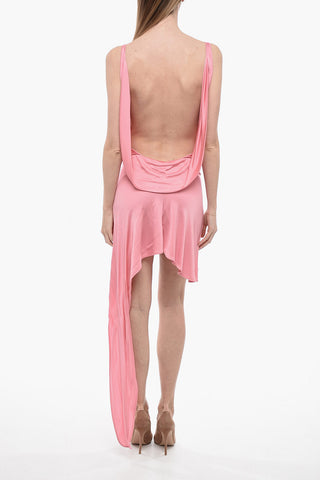 Bare-Back Draped Minidress