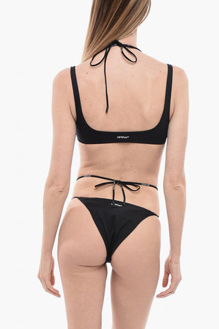 Bikini In Tinta Unita con Stringhe da Allacciare