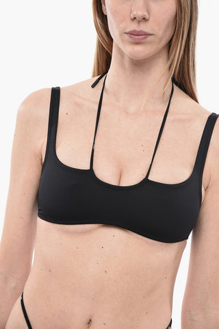 Bikini In Tinta Unita con Stringhe da Allacciare