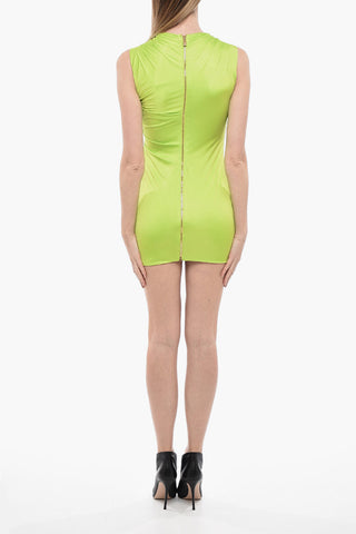 Viscose Jersey Cocktail Dress with Draped Design