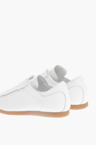 Sneakers Low-Top In Pelle Con Dettaglio Raw Cut