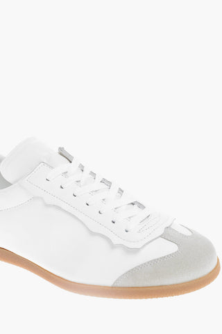 Sneakers Low-Top In Pelle Con Dettaglio Raw Cut