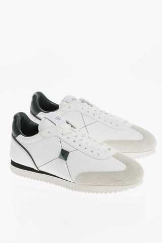 Sneakers Low-Top In pelle Con Dettaglio Borchia