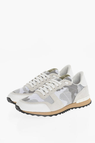 Leather Low-Top Sneakers With Camouflage Detail