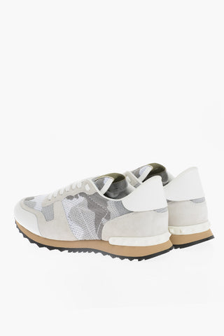 Leather Low-Top Sneakers With Camouflage Detail