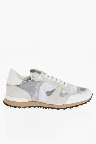 Leather Low-Top Sneakers With Camouflage Detail