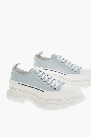 Canvas Low-Top Sneakers With Platform Sole