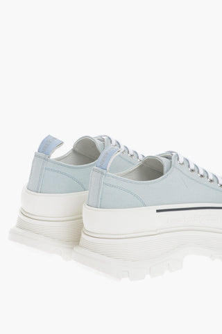 Canvas Low-Top Sneakers With Platform Sole