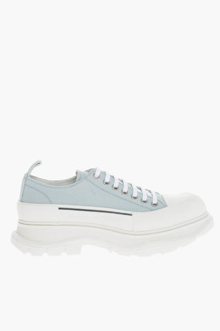 Canvas Low-Top Sneakers With Platform Sole