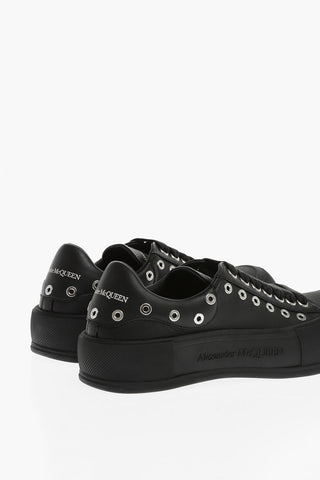 Leather Low-Top Sneakers With Studs Detail