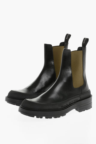 Leather Chelsea Boots With Contrasting Detail