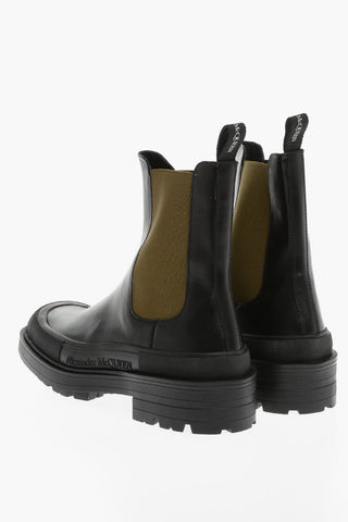 Leather Chelsea Boots With Contrasting Detail