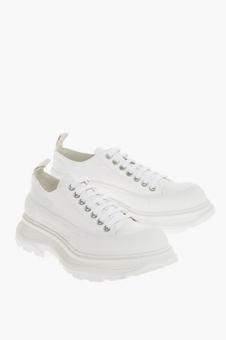 Canvas Low-Top Sneakers With Platform Sole
