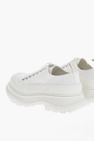 Canvas Low-Top Sneakers With Platform Sole