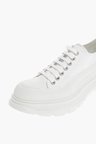 Canvas Low-Top Sneakers With Platform Sole