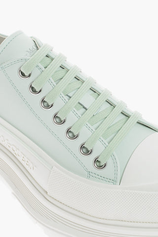Sneakers Low-Top In Pelle Con Suola Platform