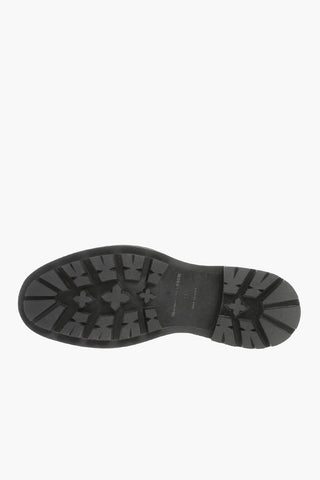 Brushed Leather Derby With Tank Sole