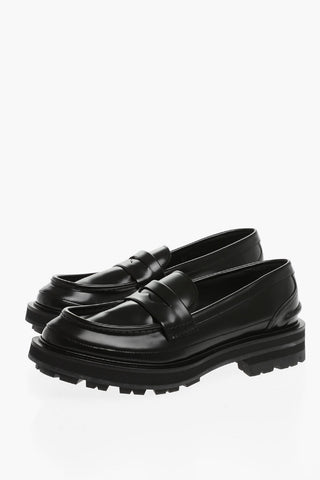 Leather Loafers With Tank Sole