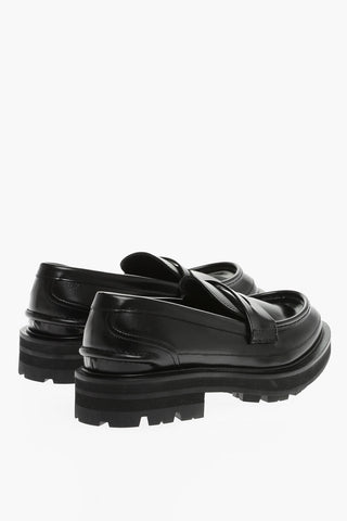 Leather Loafers With Tank Sole
