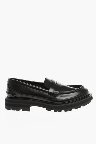 Leather Loafers With Tank Sole