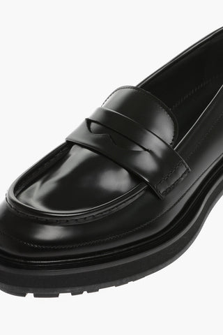 Leather Loafers With Tank Sole