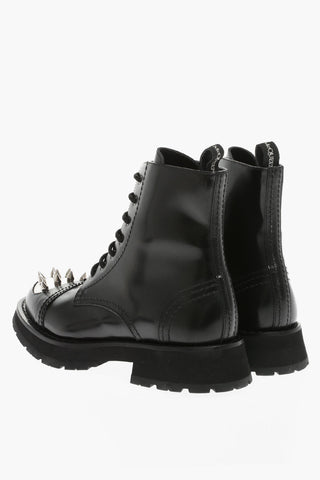 Anfibi In Pelle Con Dettaglio Borchie Statement