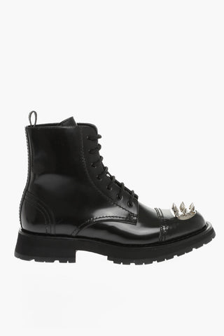 Anfibi In Pelle Con Dettaglio Borchie Statement
