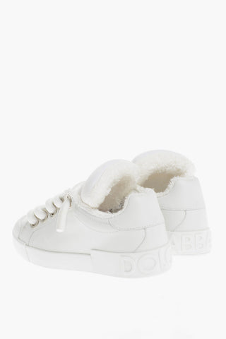Leather Skater Sneakers With Logoed Sole