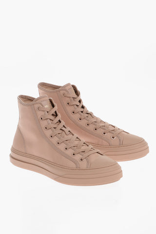 Fabric High-Top Sneaker With Rubber Sole