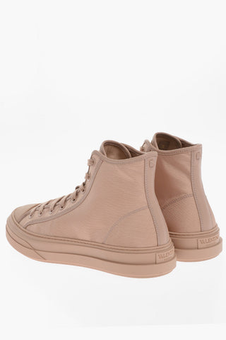 Fabric High-Top Sneaker With Rubber Sole
