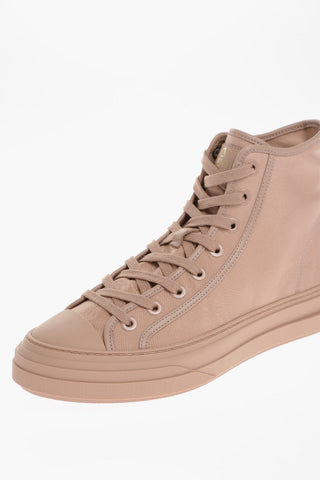 Fabric High-Top Sneaker With Rubber Sole