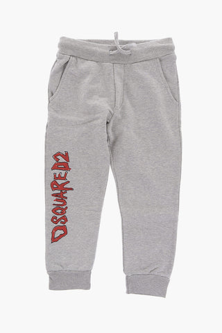 Joggers in Cotone Garzato a 2 Tasche