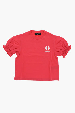Puff Sleeve Crew-neck T-Shirt